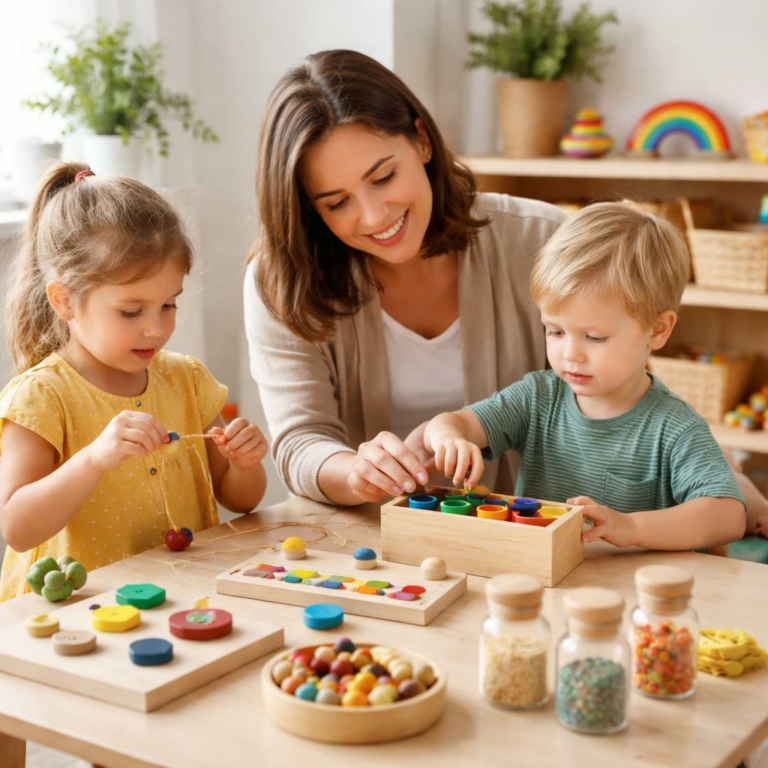 Jeux Montessori à fabriquer soi‑même : idées simples et sûres